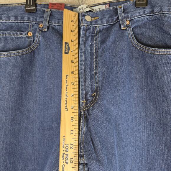 Levis 550 Jeans Men's Relaxed Fit Dark Blue Denim Tapered Leg NWT 38x32 - Picture 6 of 8